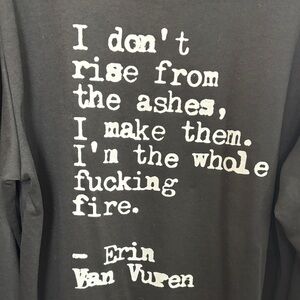 511 EUC Black Plus Size Hoodie with Bold Quote.   Sz2X